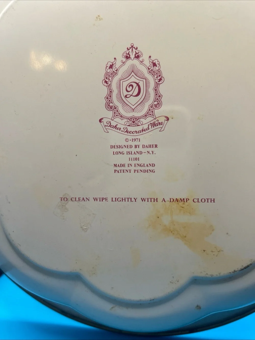 Vintage Floral Decorative Serving Platter - Multicolor made of TIN